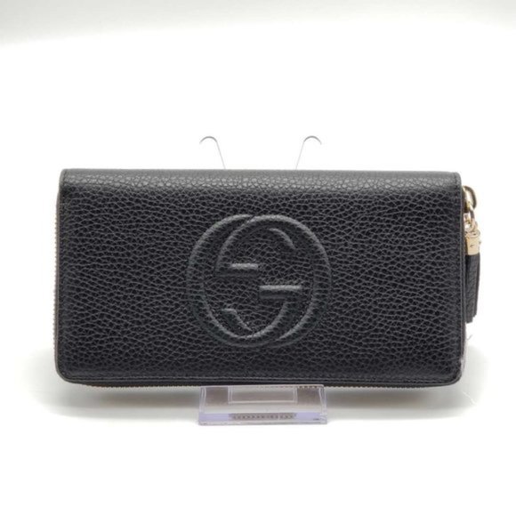 Authentic Gucci GG Black Zippy Wallet New - Picture 2 of 16